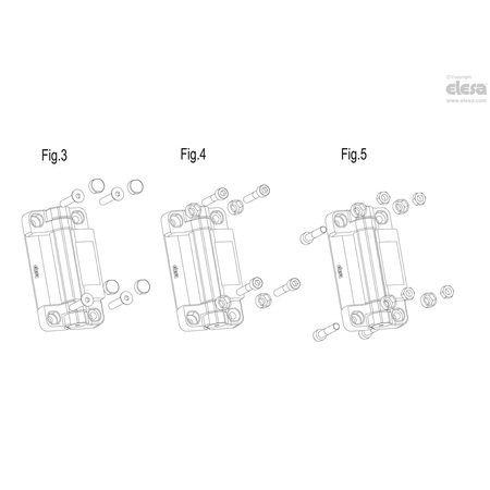 Elesa Hinges with built-in safety switch, CFSW.110-6-2NO+2NC-F-A-5 CFSW.